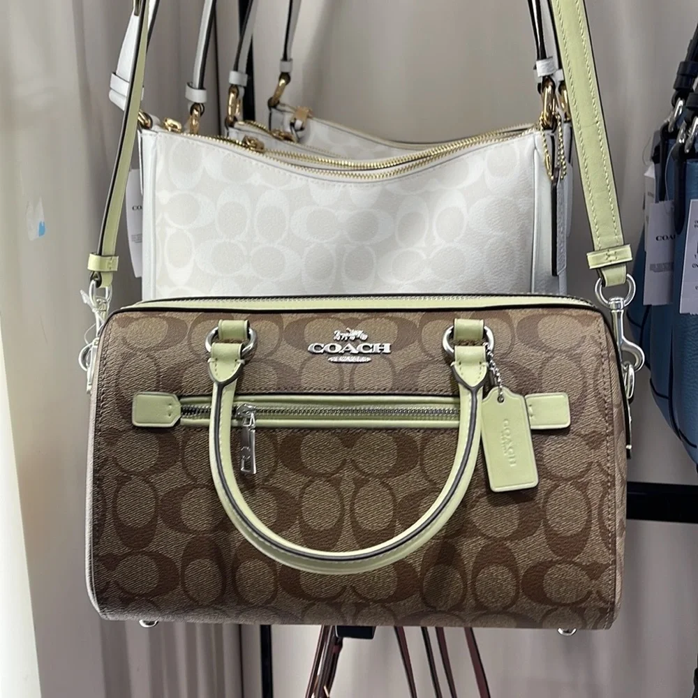 Coach Rowan Satchel In Signature Canvas
SV/Khaki/Pale Lime - Picture 13 of 16